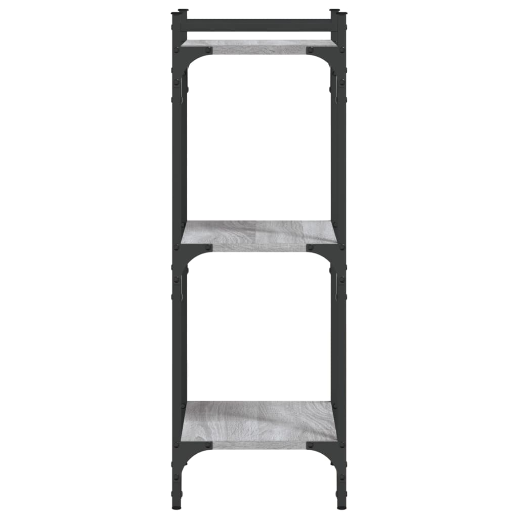 vidaXL Bibliotecă cu 3 niveluri gri sonoma 40x30x86 cm, lemn prelucrat vidaXL Bibliotecă cu 3 niveluri gri sonoma 40x30x86 cm, lemn prelucrat