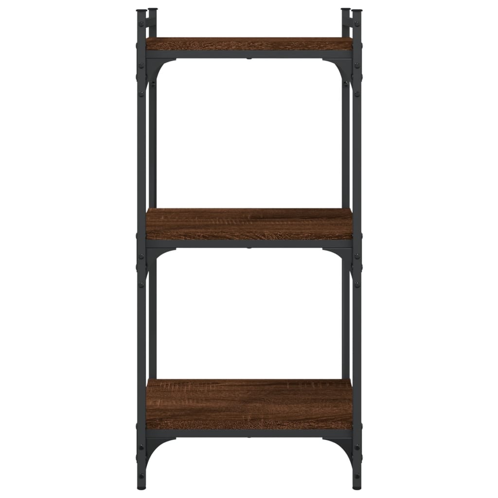 vidaXL Bibliotecă 3 niveluri, stejar maro 40x30x86 cm, lemn prelucrat vidaXL Bibliotecă 3 niveluri, stejar maro 40x30x86 cm, lemn prelucrat
