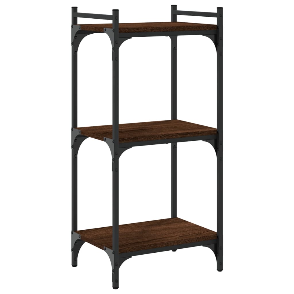 vidaXL Bibliotecă 3 niveluri, stejar maro 40x30x86 cm, lemn prelucrat vidaXL Bibliotecă 3 niveluri, stejar maro 40x30x86 cm, lemn prelucrat