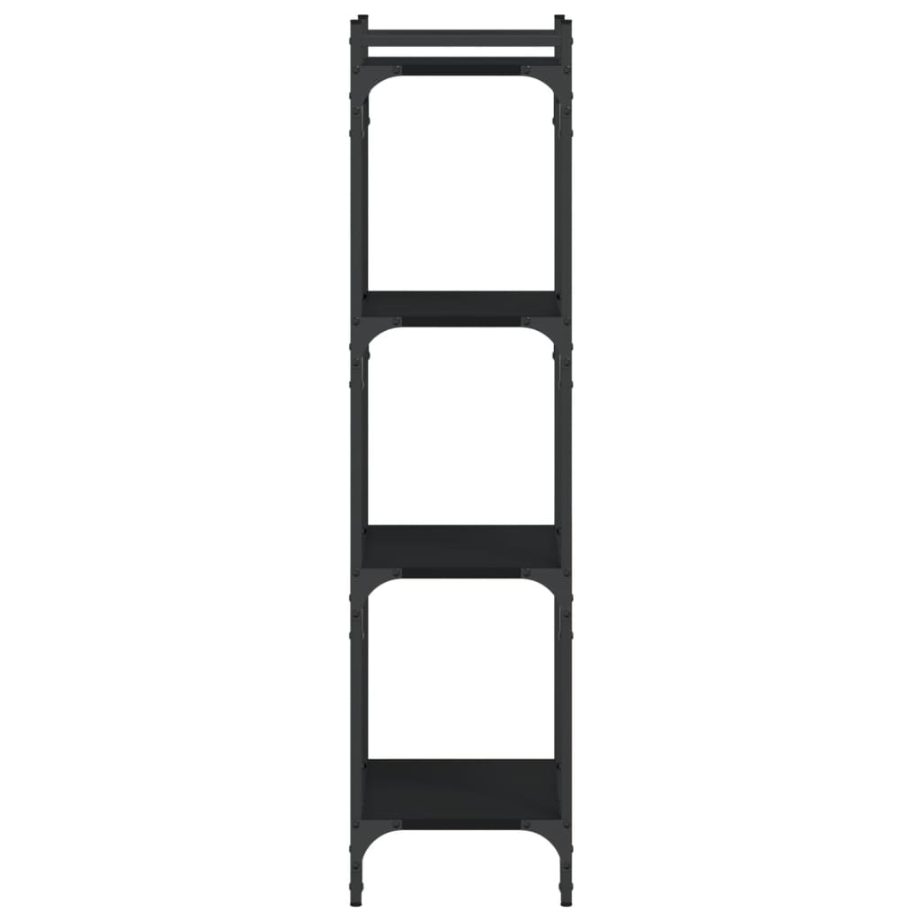 vidaXL Bibliotecă cu 4 niveluri, negru, 40x30x120 cm, lemn prelucrat vidaXL Bibliotecă cu 4 niveluri, negru, 40x30x120 cm, lemn prelucrat
