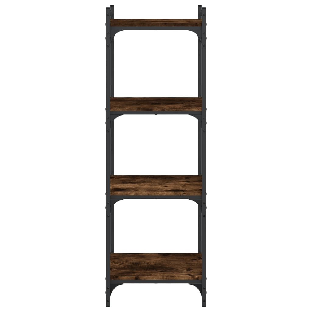 vidaXL Bibliotecă 4 niveluri stejar afumat 40x30x120 cm lemn prelucrat vidaXL Bibliotecă 4 niveluri stejar afumat 40x30x120 cm lemn prelucrat