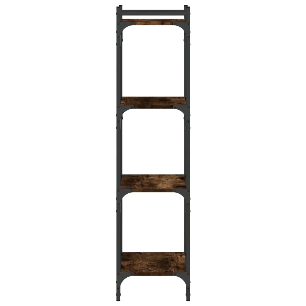 vidaXL Bibliotecă 4 niveluri stejar afumat 40x30x120 cm lemn prelucrat vidaXL Bibliotecă 4 niveluri stejar afumat 40x30x120 cm lemn prelucrat