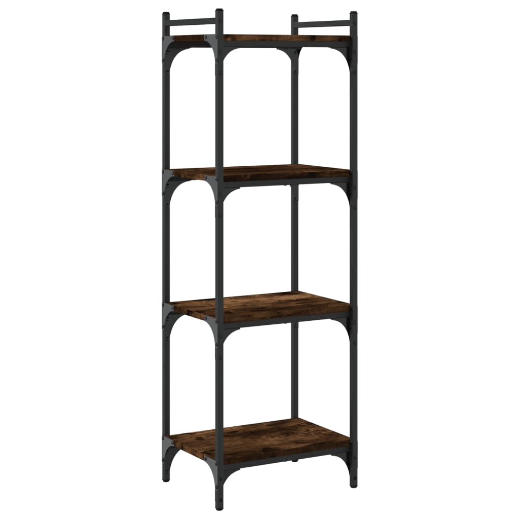 vidaXL Bibliotecă 4 niveluri stejar afumat 40x30x120 cm lemn prelucrat vidaXL Bibliotecă 4 niveluri stejar afumat 40x30x120 cm lemn prelucrat
