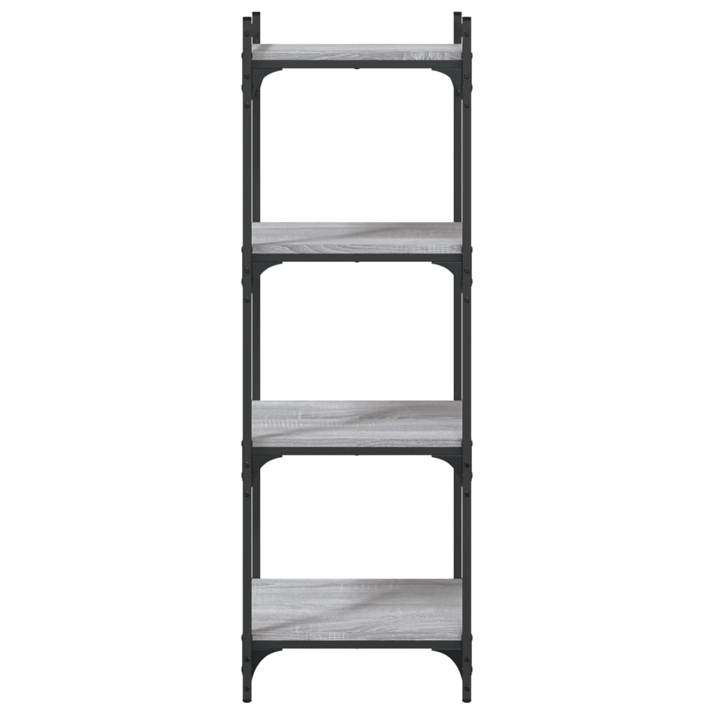 vidaXL Bibliotecă cu 4 niveluri gri sonoma 40x30x120 cm lemn prelucrat vidaXL Bibliotecă cu 4 niveluri gri sonoma 40x30x120 cm lemn prelucrat