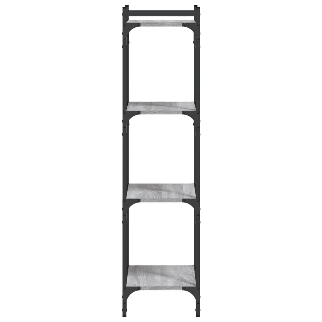 vidaXL Bibliotecă cu 4 niveluri gri sonoma 40x30x120 cm lemn prelucrat vidaXL Bibliotecă cu 4 niveluri gri sonoma 40x30x120 cm lemn prelucrat