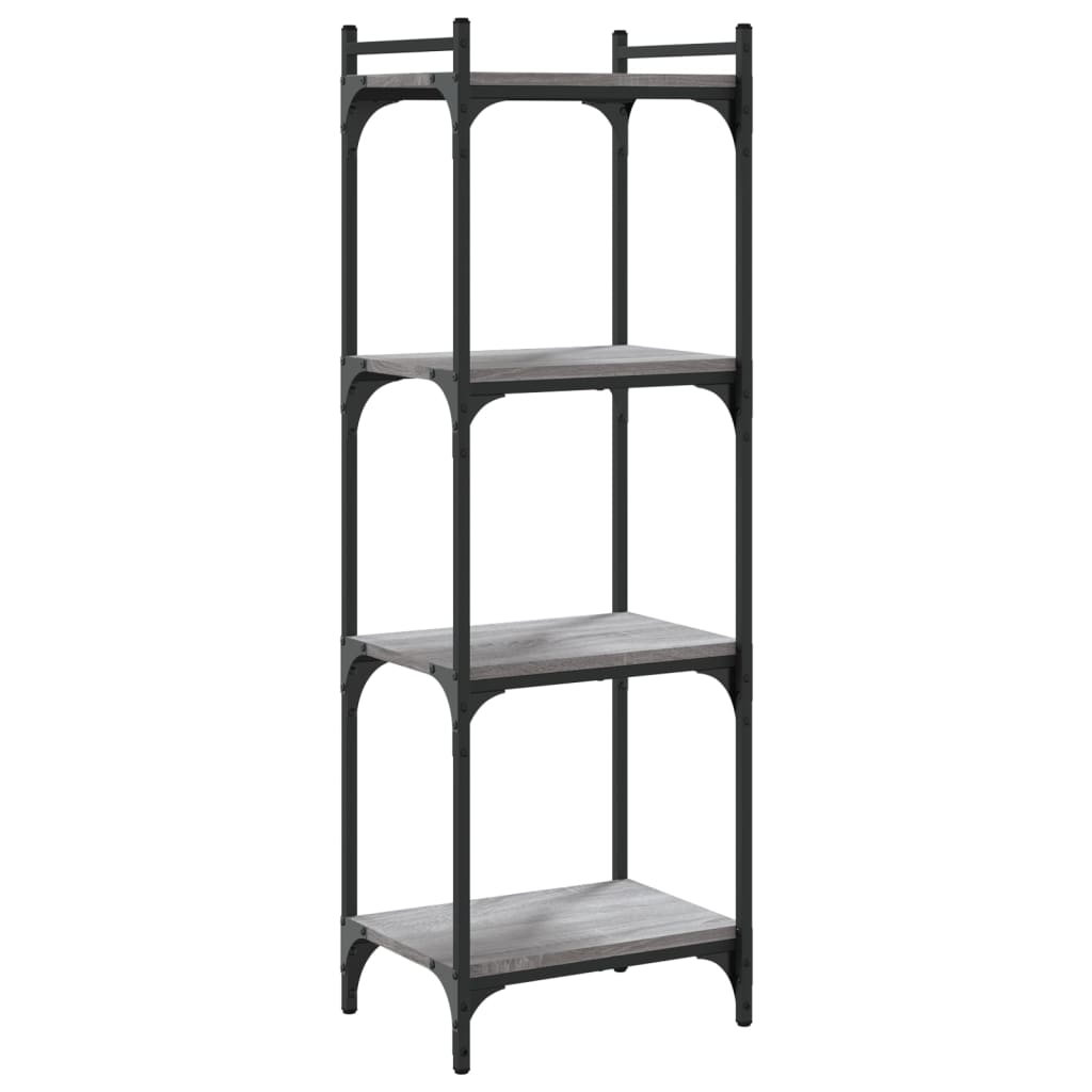 vidaXL Bibliotecă cu 4 niveluri gri sonoma 40x30x120 cm lemn prelucrat vidaXL Bibliotecă cu 4 niveluri gri sonoma 40x30x120 cm lemn prelucrat