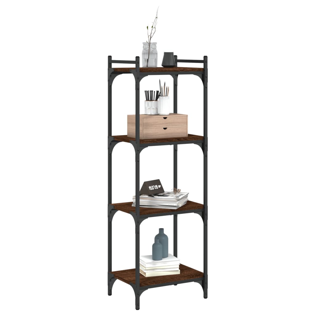vidaXL Bibliotecă 4 niveluri, stejar maro 40x30x120 cm, lemn prelucrat vidaXL Bibliotecă 4 niveluri, stejar maro 40x30x120 cm, lemn prelucrat