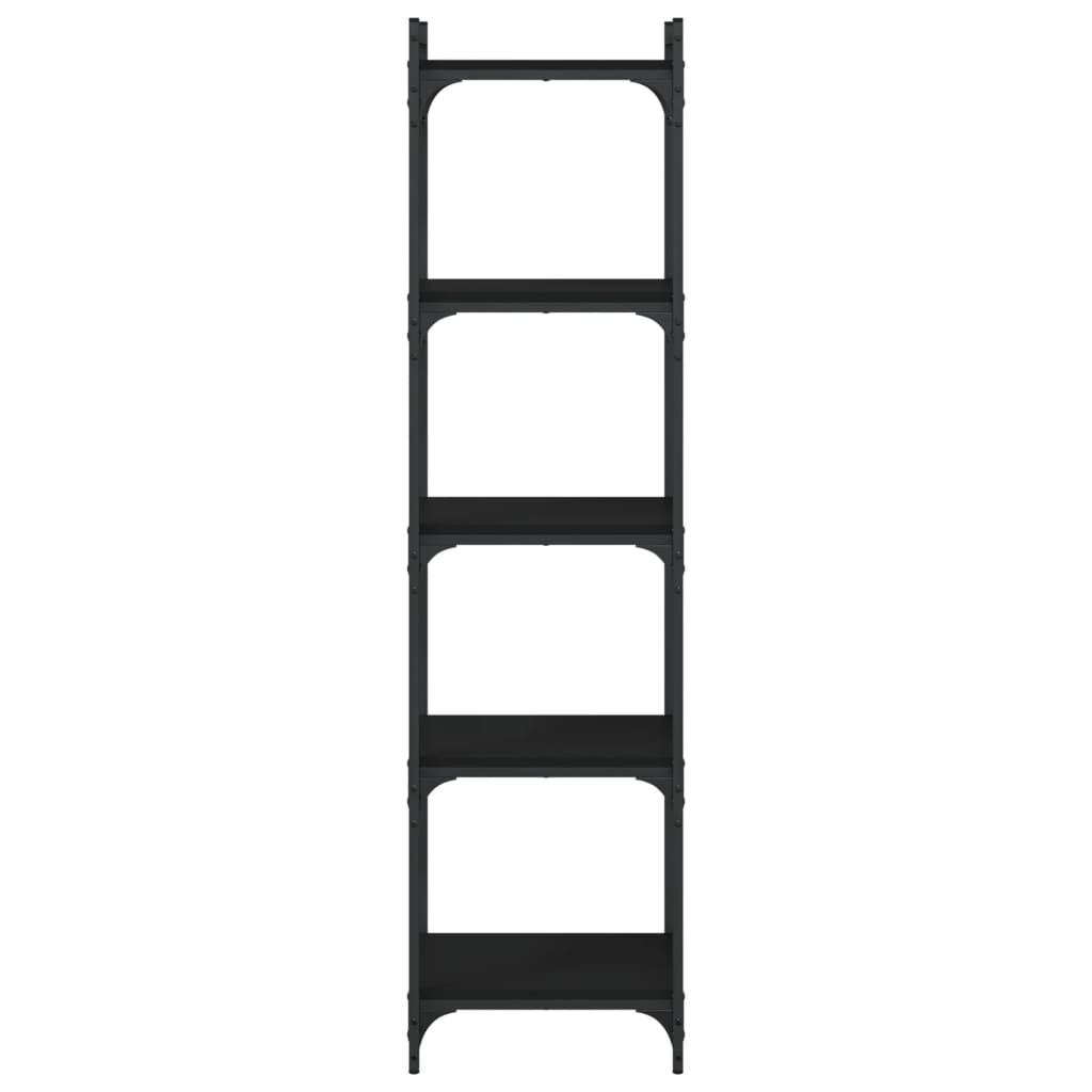 vidaXL Bibliotecă cu 5 niveluri, negru, 40x30x154 cm, lemn prelucrat vidaXL Bibliotecă cu 5 niveluri, negru, 40x30x154 cm, lemn prelucrat