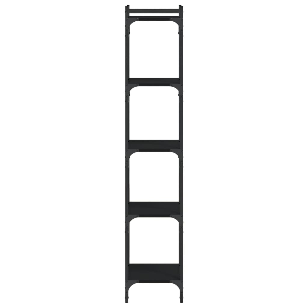 vidaXL Bibliotecă cu 5 niveluri, negru, 40x30x154 cm, lemn prelucrat vidaXL Bibliotecă cu 5 niveluri, negru, 40x30x154 cm, lemn prelucrat