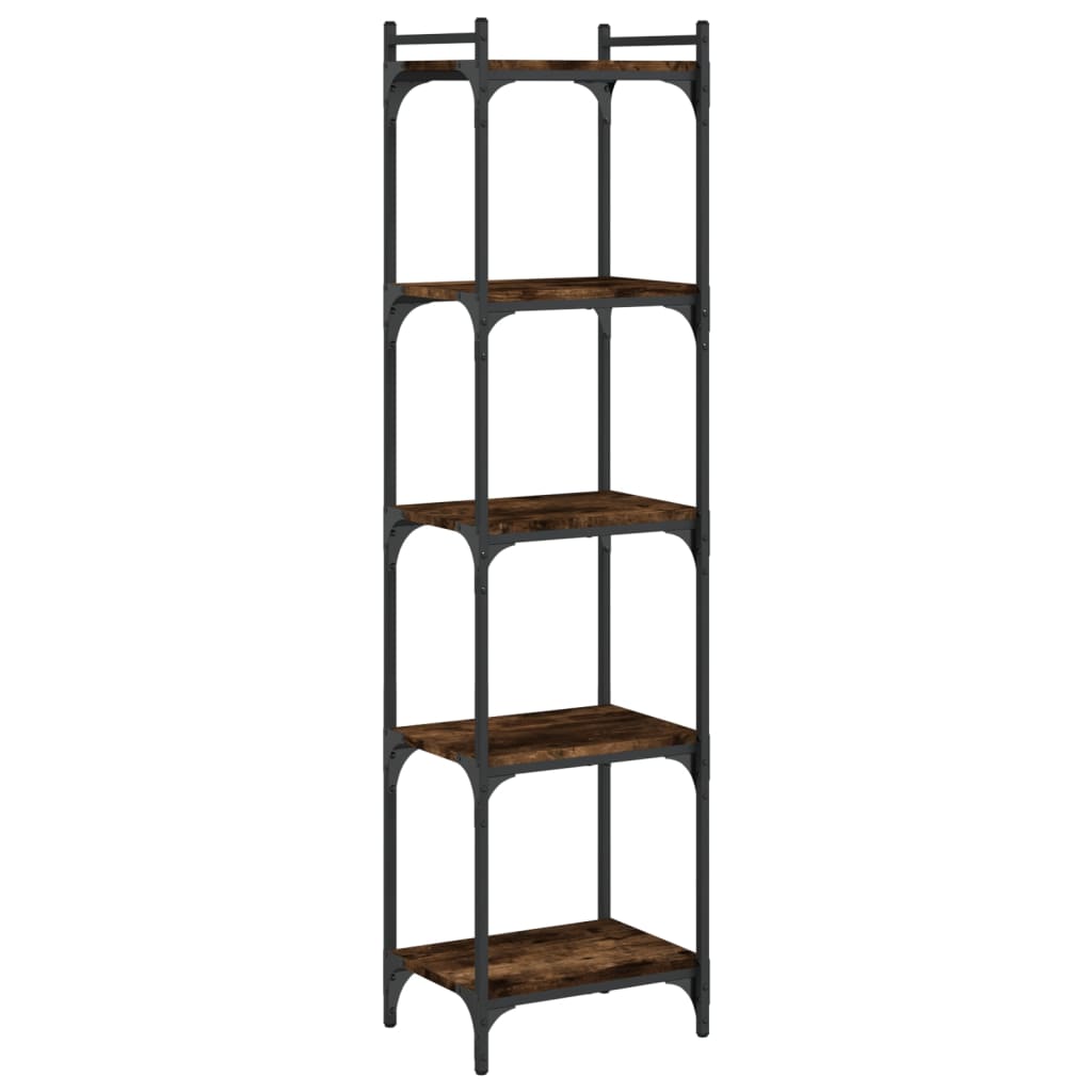 vidaXL Bibliotecă 5 niveluri stejar afumat 40x30x154 cm lemn prelucrat vidaXL Bibliotecă 5 niveluri stejar afumat 40x30x154 cm lemn prelucrat