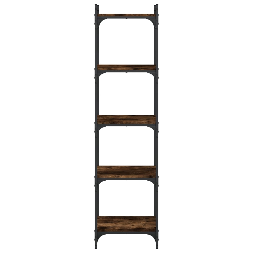 vidaXL Bibliotecă 5 niveluri stejar afumat 40x30x154 cm lemn prelucrat vidaXL Bibliotecă 5 niveluri stejar afumat 40x30x154 cm lemn prelucrat