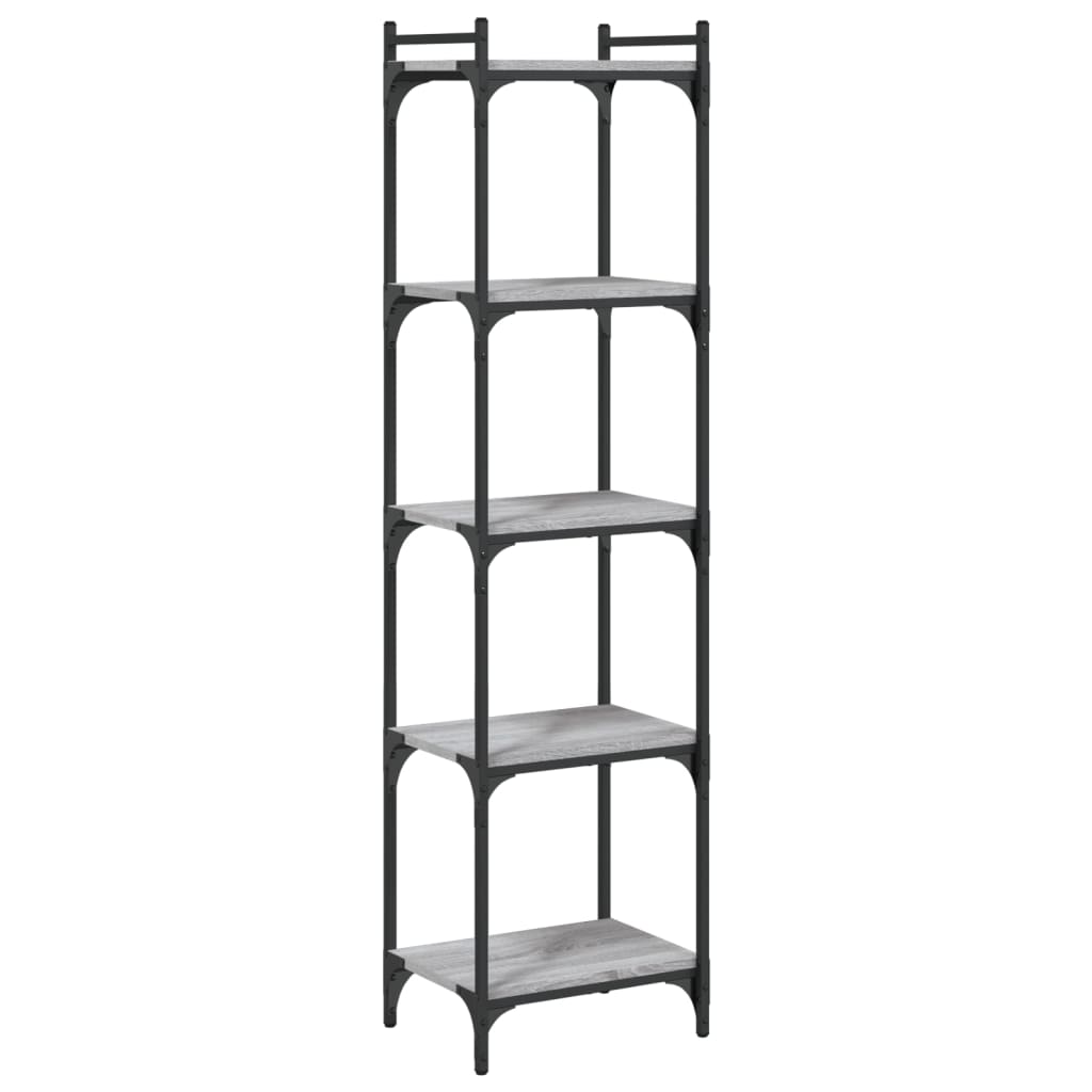 vidaXL Bibliotecă cu 5 niveluri gri sonoma 40x30x154 cm lemn prelucrat vidaXL Bibliotecă cu 5 niveluri gri sonoma 40x30x154 cm lemn prelucrat