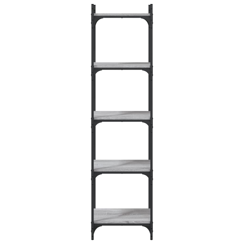 vidaXL Bibliotecă cu 5 niveluri gri sonoma 40x30x154 cm lemn prelucrat vidaXL Bibliotecă cu 5 niveluri gri sonoma 40x30x154 cm lemn prelucrat