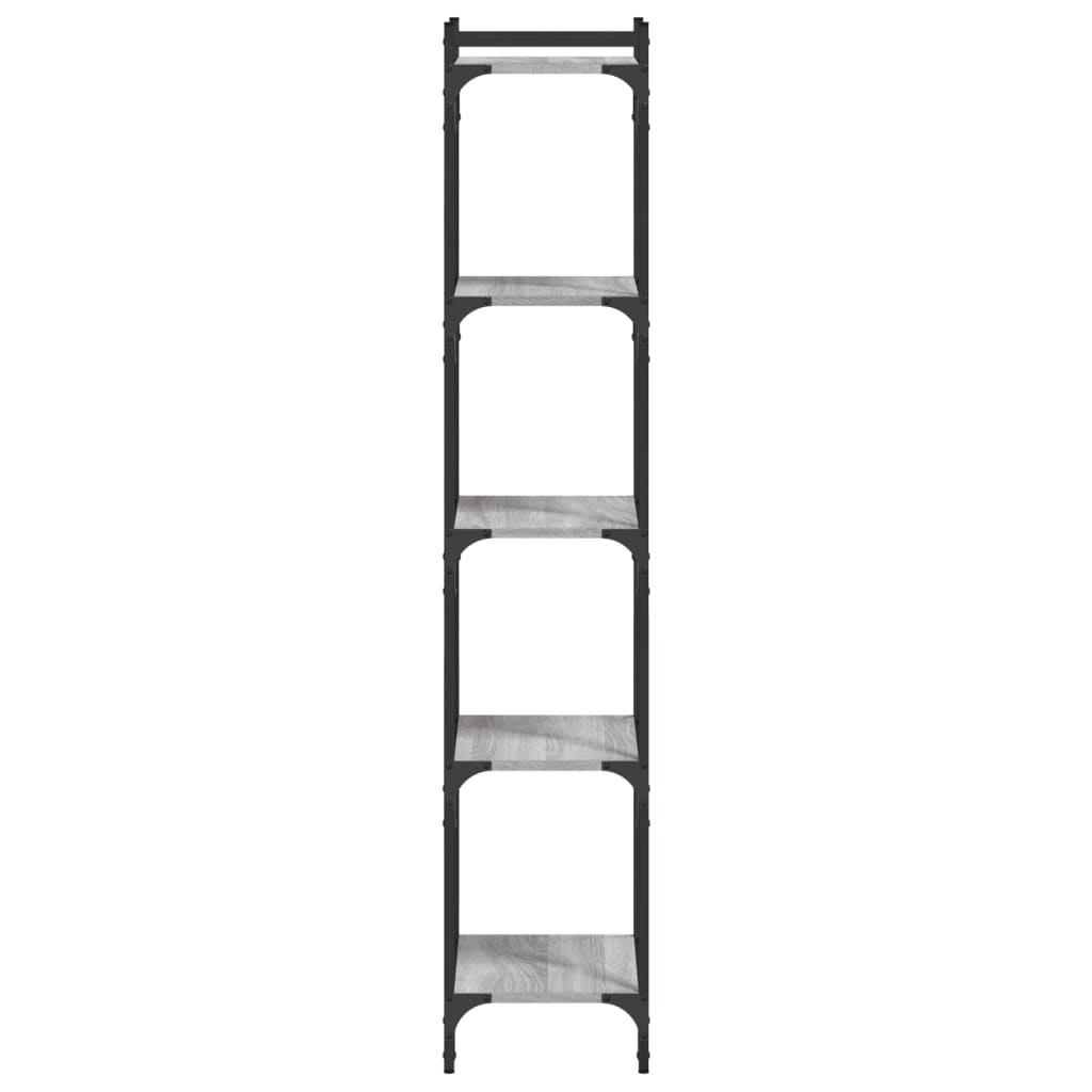 vidaXL Bibliotecă cu 5 niveluri gri sonoma 40x30x154 cm lemn prelucrat vidaXL Bibliotecă cu 5 niveluri gri sonoma 40x30x154 cm lemn prelucrat