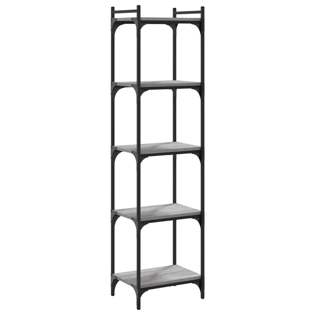 vidaXL Bibliotecă cu 5 niveluri gri sonoma 40x30x154 cm lemn prelucrat vidaXL Bibliotecă cu 5 niveluri gri sonoma 40x30x154 cm lemn prelucrat