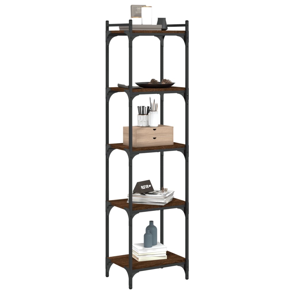vidaXL Bibliotecă 5 niveluri, stejar maro 40x30x154 cm, lemn prelucrat vidaXL Bibliotecă 5 niveluri, stejar maro 40x30x154 cm, lemn prelucrat