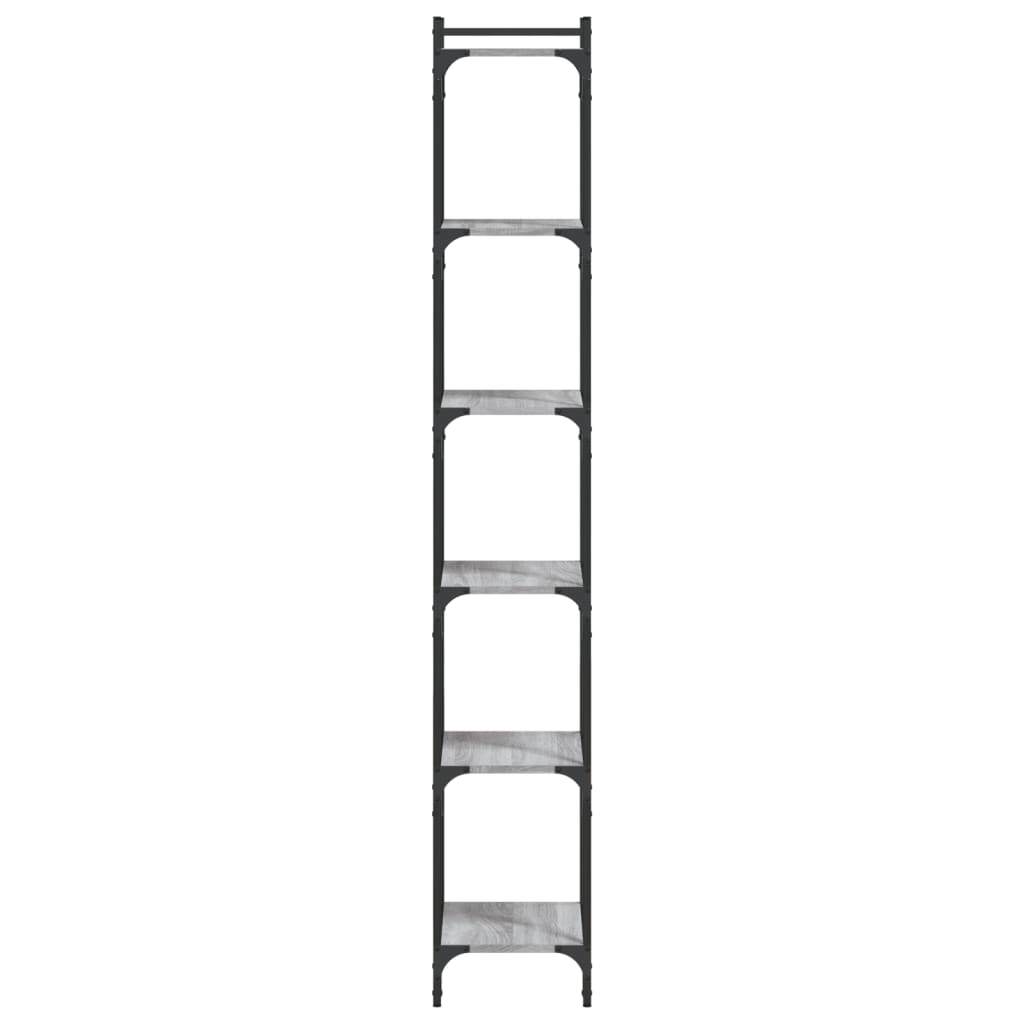 vidaXL Bibliotecă cu 6 niveluri gri sonoma 40x30x188 cm lemn prelucrat vidaXL Bibliotecă cu 6 niveluri gri sonoma 40x30x188 cm lemn prelucrat