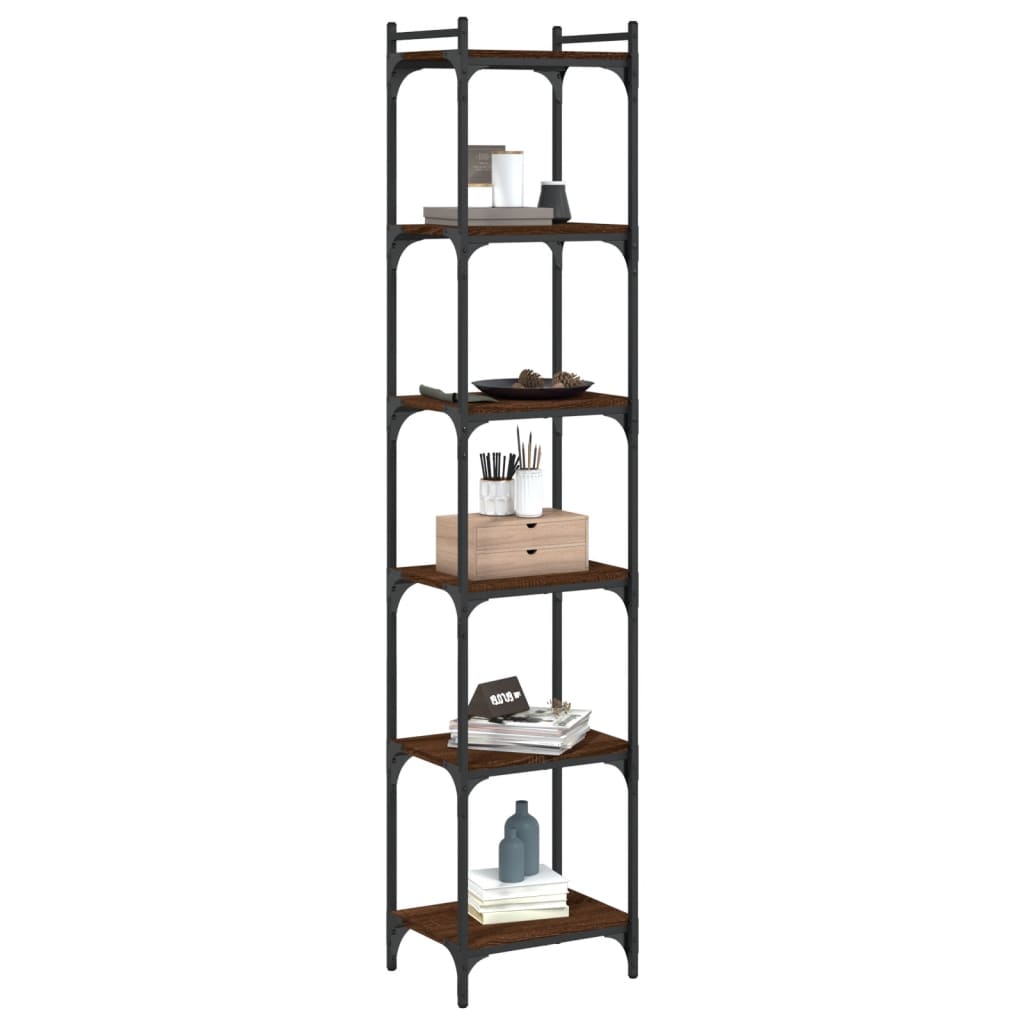 vidaXL Bibliotecă 6 niveluri, stejar maro 40x30x188 cm, lemn prelucrat vidaXL Bibliotecă 6 niveluri, stejar maro 40x30x188 cm, lemn prelucrat