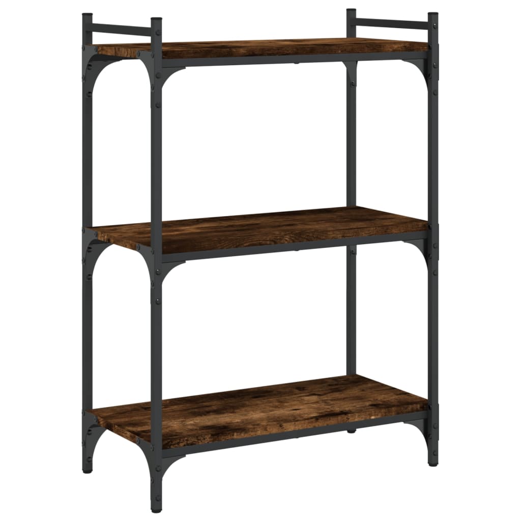 vidaXL Bibliotecă 3 niveluri stejar fumuriu 60x30x86 cm lemn prelucrat vidaXL Bibliotecă 3 niveluri stejar fumuriu 60x30x86 cm lemn prelucrat