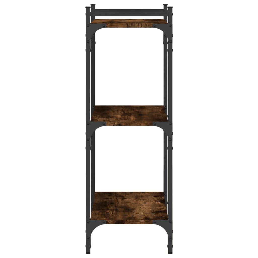 vidaXL Bibliotecă 3 niveluri stejar fumuriu 60x30x86 cm lemn prelucrat vidaXL Bibliotecă 3 niveluri stejar fumuriu 60x30x86 cm lemn prelucrat