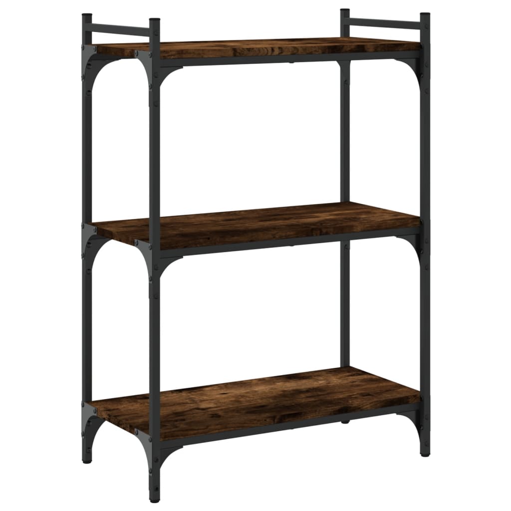 vidaXL Bibliotecă 3 niveluri stejar fumuriu 60x30x86 cm lemn prelucrat vidaXL Bibliotecă 3 niveluri stejar fumuriu 60x30x86 cm lemn prelucrat