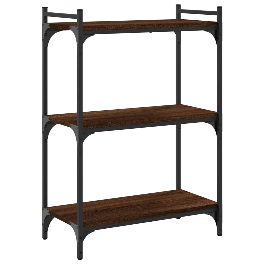 vidaXL Bibliotecă cu 3 niveluri, stejar maro 60x30x86 cm lemn compozit vidaXL Bibliotecă cu 3 niveluri, stejar maro 60x30x86 cm lemn compozit