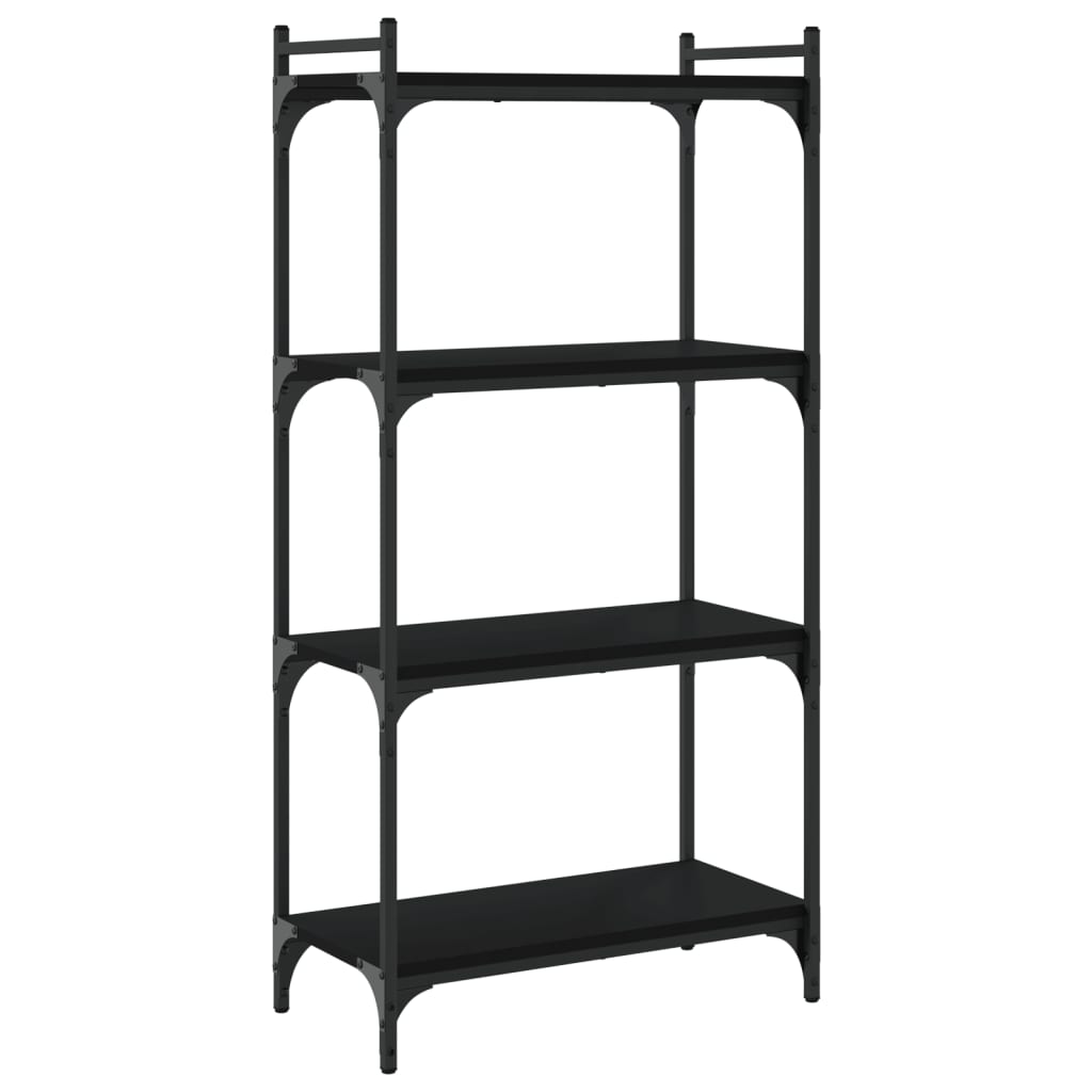 vidaXL Bibliotecă cu 4 niveluri, negru, 60x30x120 cm, lemn prelucrat vidaXL Bibliotecă cu 4 niveluri, negru, 60x30x120 cm, lemn prelucrat