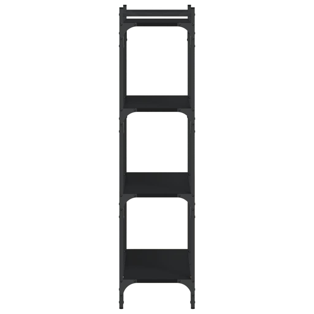 vidaXL Bibliotecă cu 4 niveluri, negru, 60x30x120 cm, lemn prelucrat vidaXL Bibliotecă cu 4 niveluri, negru, 60x30x120 cm, lemn prelucrat