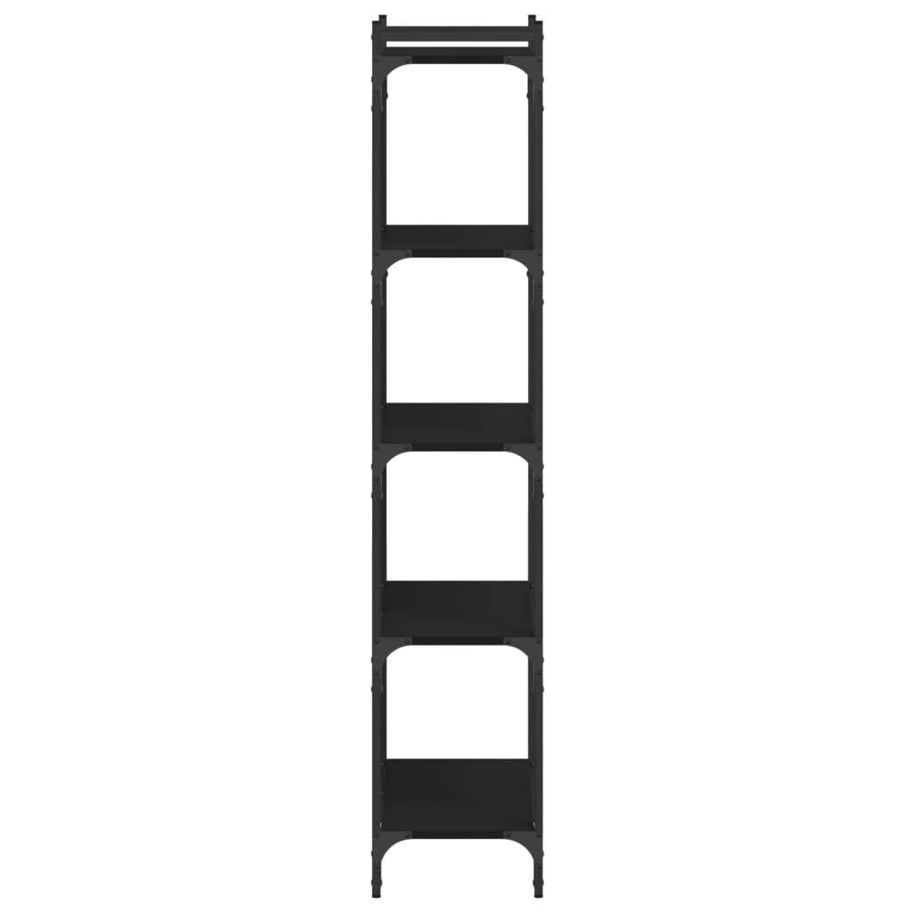 vidaXL Bibliotecă cu 5 niveluri, negru, 60x30x154 cm, lemn prelucrat vidaXL Bibliotecă cu 5 niveluri, negru, 60x30x154 cm, lemn prelucrat