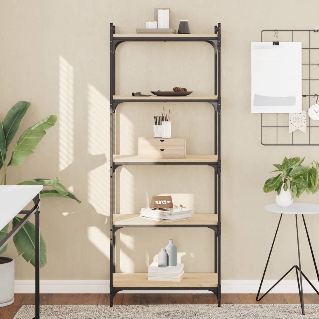 vidaXL Bibliotecă 5 niveluri stejar sonoma 60x30x154 cm lemn prelucrat vidaXL Bibliotecă 5 niveluri stejar sonoma 60x30x154 cm lemn prelucrat