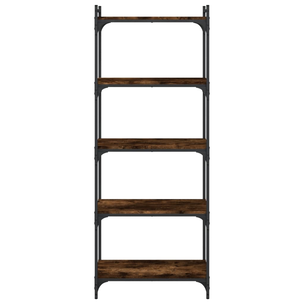 vidaXL Bibliotecă 5 niveluri stejar afumat 60x30x154 cm lemn prelucrat vidaXL Bibliotecă 5 niveluri stejar afumat 60x30x154 cm lemn prelucrat
