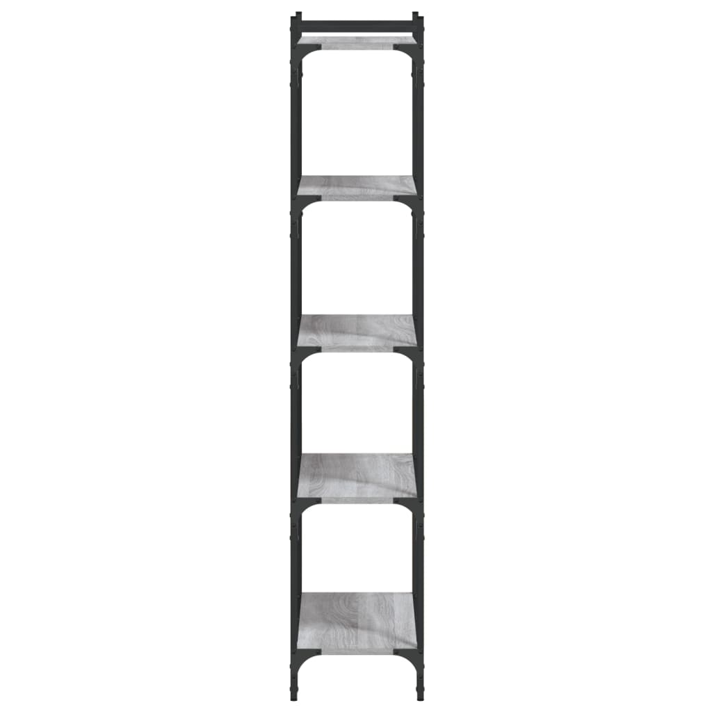 vidaXL Bibliotecă cu 5 niveluri gri sonoma 60x30x154 cm lemn prelucrat vidaXL Bibliotecă cu 5 niveluri gri sonoma 60x30x154 cm lemn prelucrat