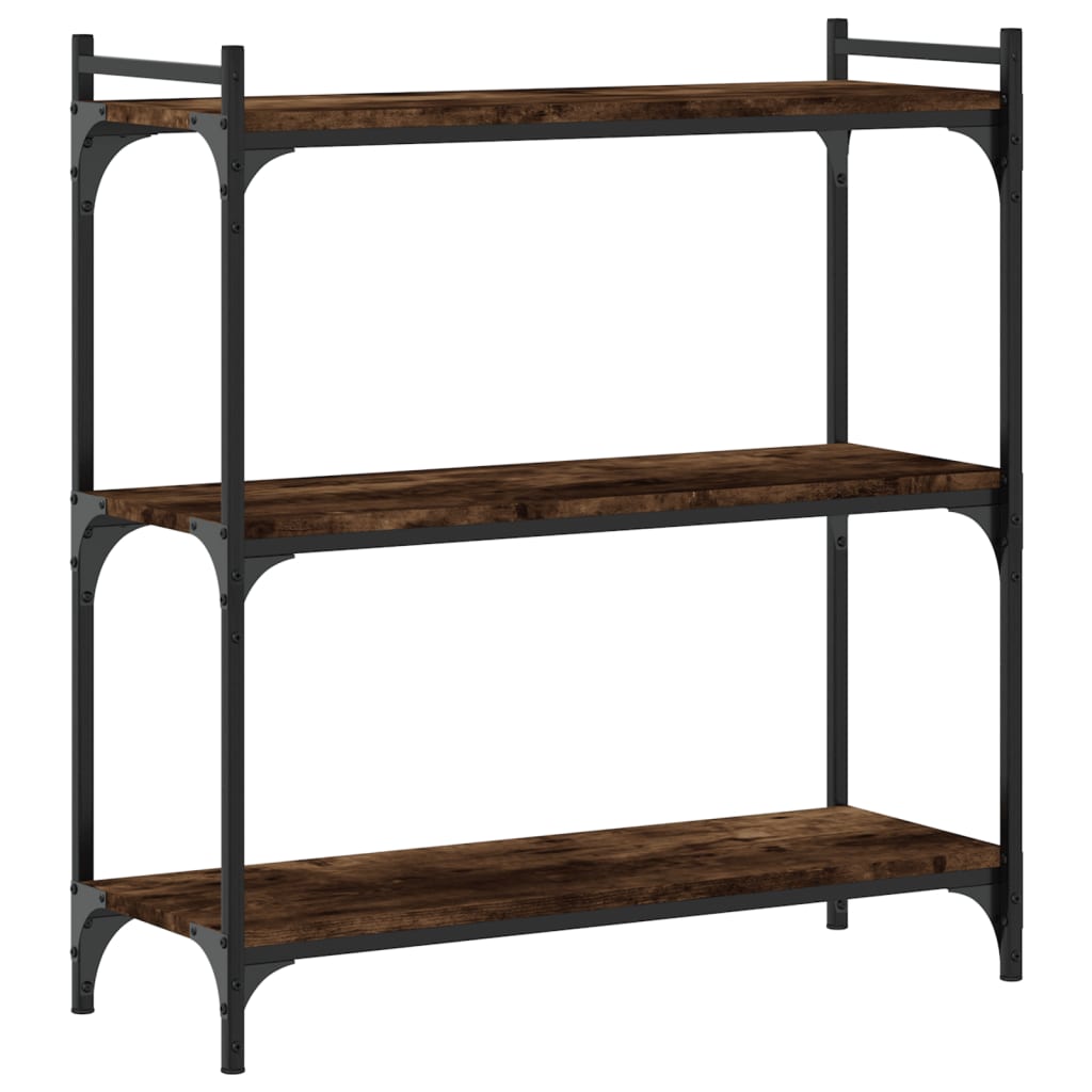 vidaXL Bibliotecă 3 niveluri stejar afumat 80x30x86 cm, lemn prelucrat vidaXL Bibliotecă 3 niveluri stejar afumat 80x30x86 cm, lemn prelucrat