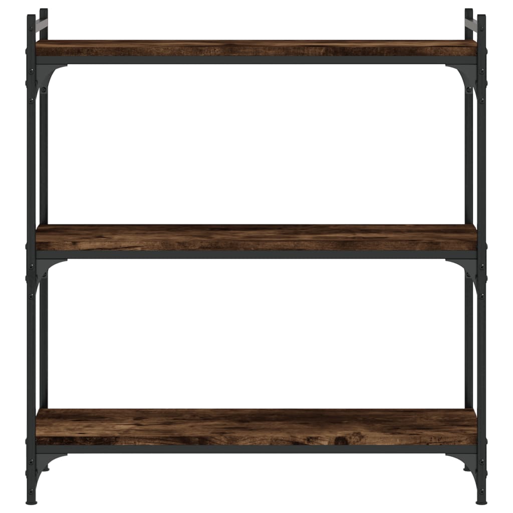 vidaXL Bibliotecă 3 niveluri stejar afumat 80x30x86 cm, lemn prelucrat vidaXL Bibliotecă 3 niveluri stejar afumat 80x30x86 cm, lemn prelucrat