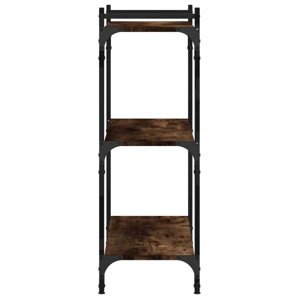 vidaXL Bibliotecă 3 niveluri stejar afumat 80x30x86 cm, lemn prelucrat vidaXL Bibliotecă 3 niveluri stejar afumat 80x30x86 cm, lemn prelucrat
