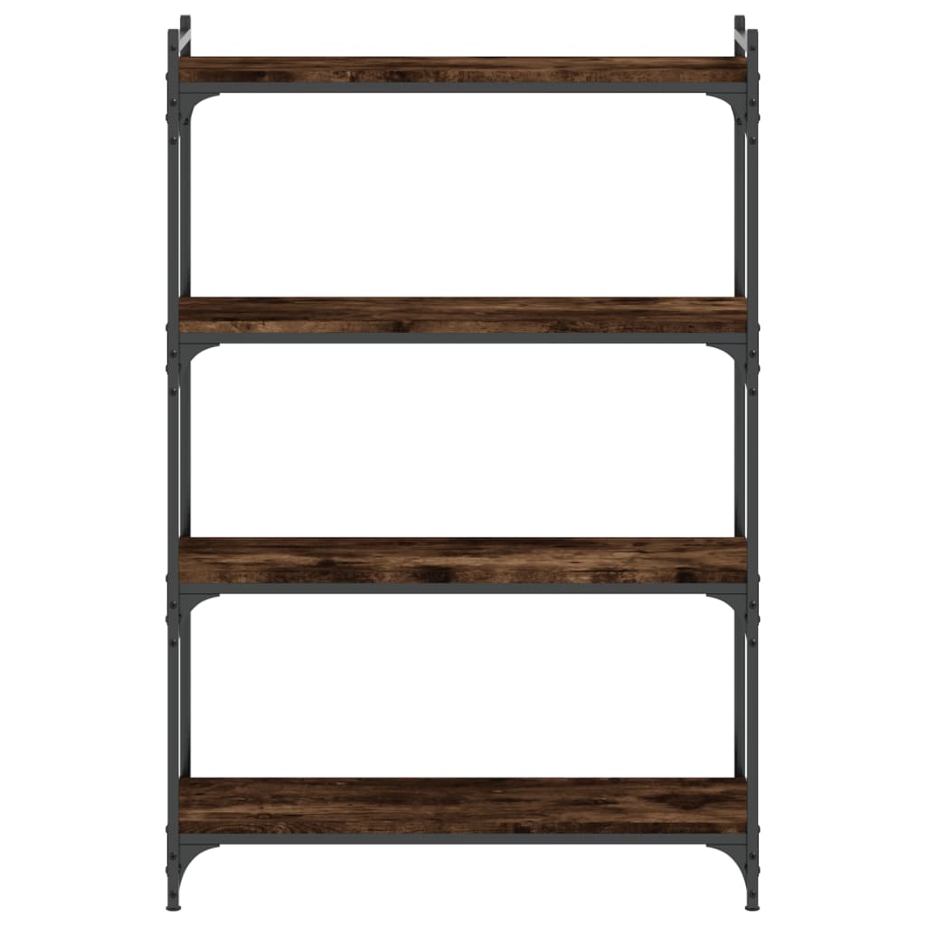 vidaXL Bibliotecă 4 niveluri stejar afumat 80x30x120 cm lemn prelucrat vidaXL Bibliotecă 4 niveluri stejar afumat 80x30x120 cm lemn prelucrat