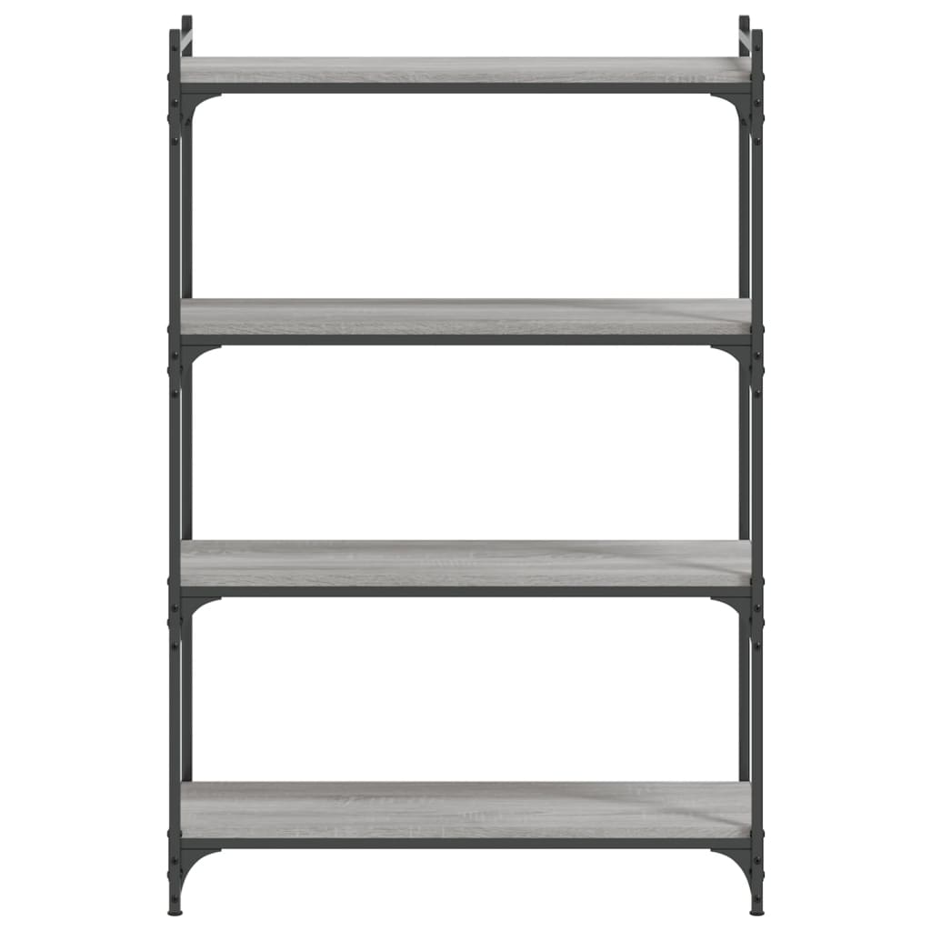 vidaXL Bibliotecă cu 4 niveluri gri sonoma 80x30x120 cm lemn prelucrat vidaXL Bibliotecă cu 4 niveluri gri sonoma 80x30x120 cm lemn prelucrat
