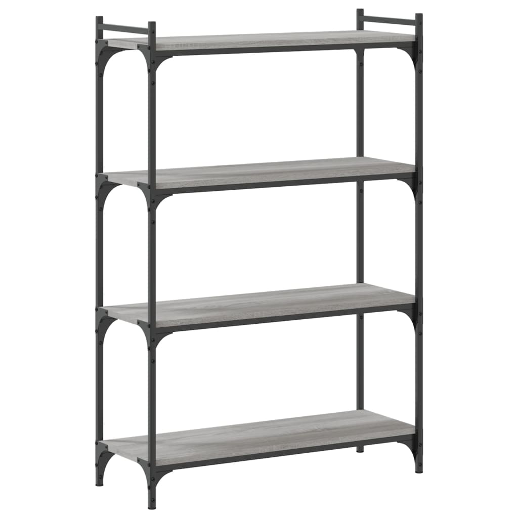 vidaXL Bibliotecă cu 4 niveluri gri sonoma 80x30x120 cm lemn prelucrat vidaXL Bibliotecă cu 4 niveluri gri sonoma 80x30x120 cm lemn prelucrat
