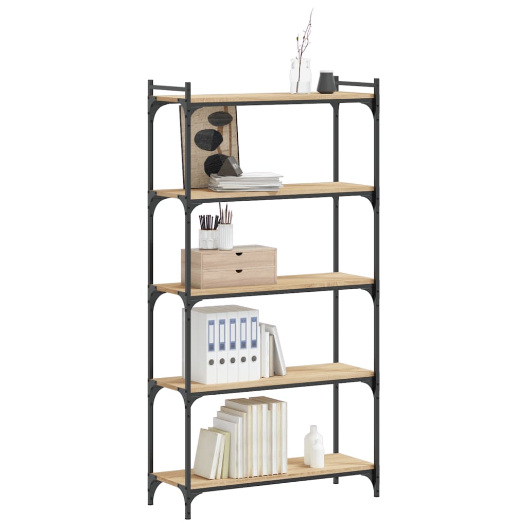 vidaXL Bibliotecă 5 niveluri stejar sonoma 80x30x154 cm lemn prelucrat vidaXL Bibliotecă 5 niveluri stejar sonoma 80x30x154 cm lemn prelucrat