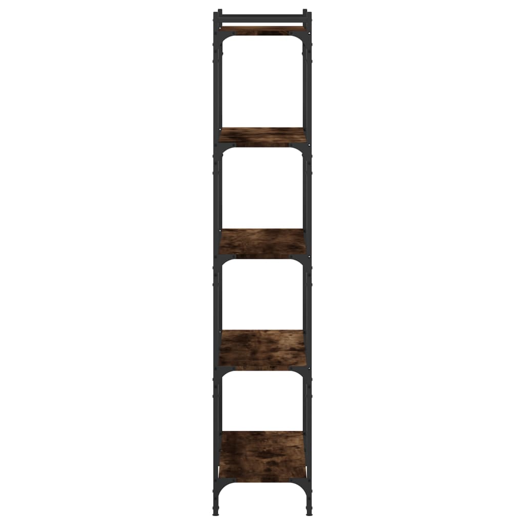 vidaXL Bibliotecă 5 niveluri stejar afumat 80x30x154 cm lemn prelucrat vidaXL Bibliotecă 5 niveluri stejar afumat 80x30x154 cm lemn prelucrat