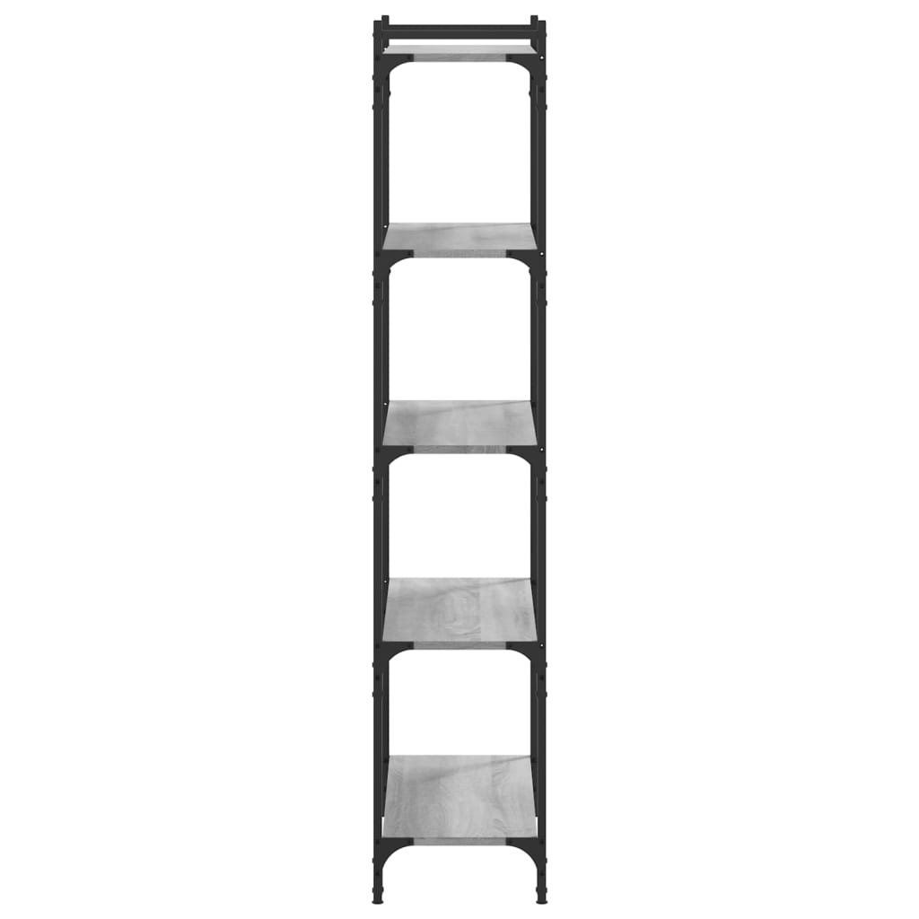 vidaXL Bibliotecă cu 5 niveluri gri sonoma 80x30x154 cm lemn prelucrat vidaXL Bibliotecă cu 5 niveluri gri sonoma 80x30x154 cm lemn prelucrat