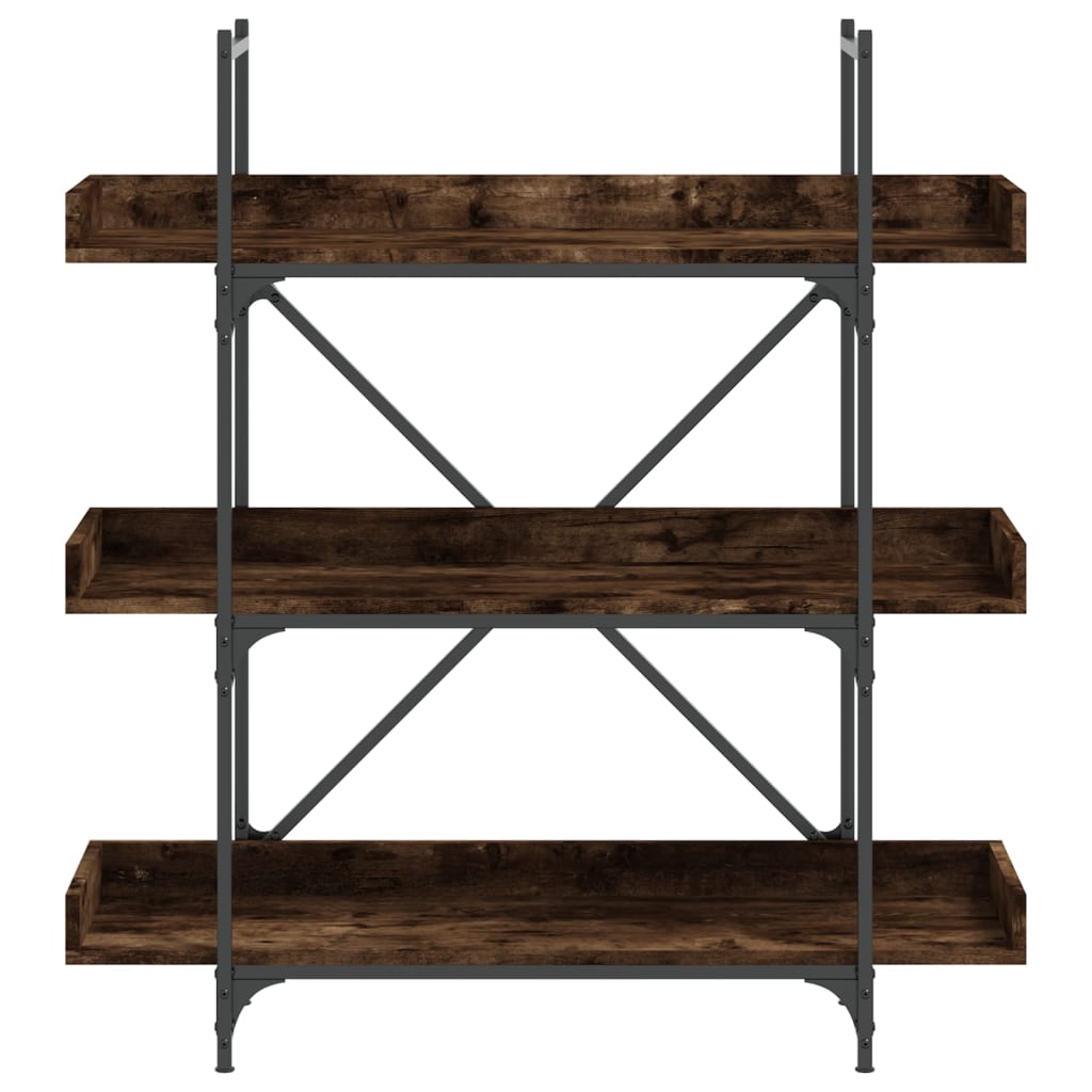 vidaXL Bibliotecă 3 niveluri, stejar fumuriu, 100x33x108,5 cm, lemn vidaXL Bibliotecă 3 niveluri, stejar fumuriu, 100x33x108,5 cm, lemn