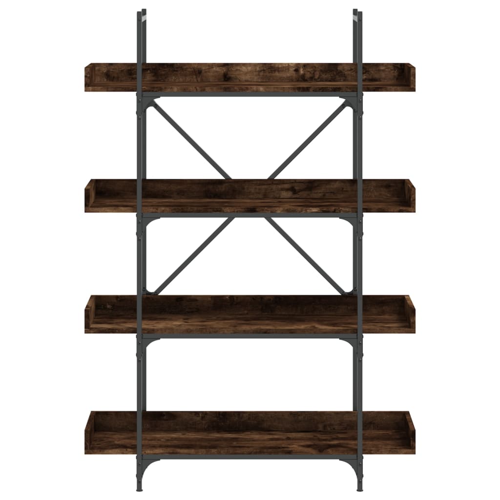 vidaXL Bibliotecă cu 4 niveluri, stejar fumuriu, 100x33x145,5 cm, lemn vidaXL Bibliotecă cu 4 niveluri, stejar fumuriu, 100x33x145,5 cm, lemn