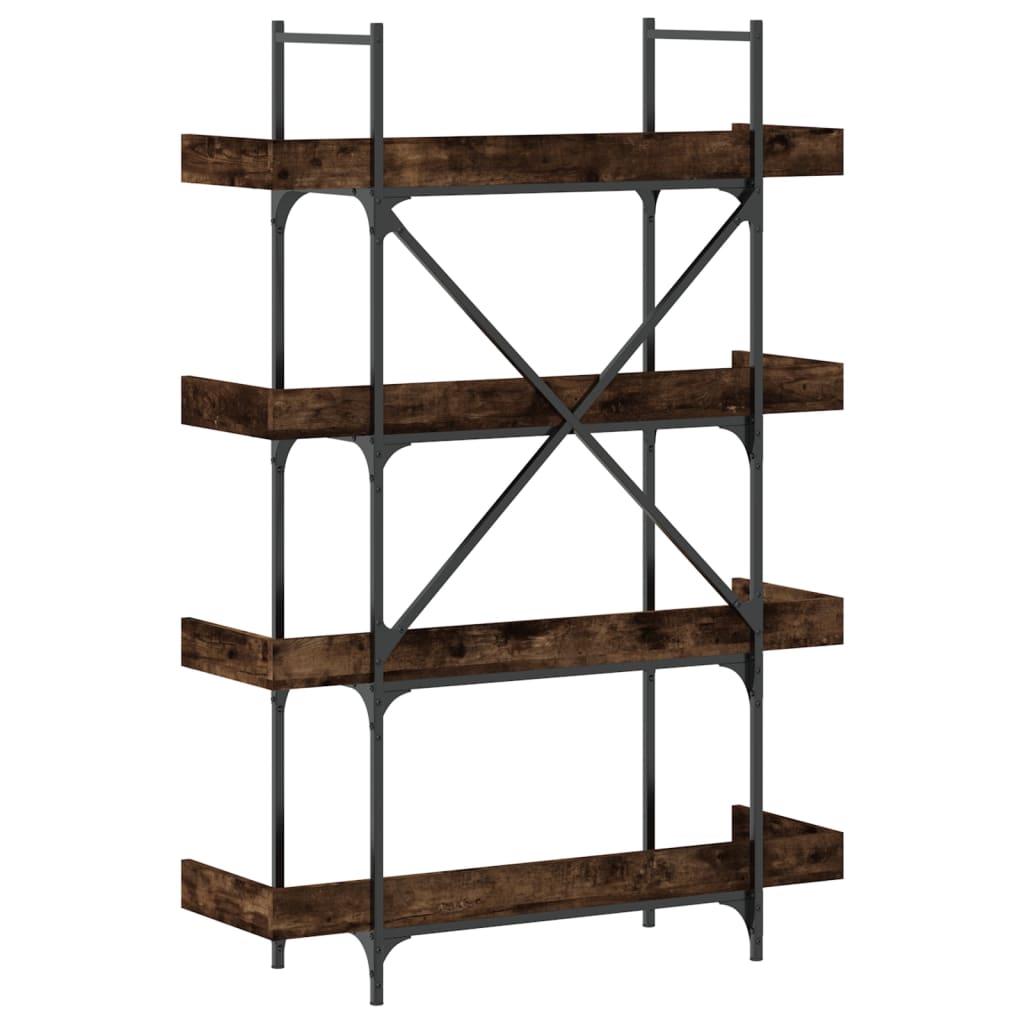 vidaXL Bibliotecă cu 4 niveluri, stejar fumuriu, 100x33x145,5 cm, lemn vidaXL Bibliotecă cu 4 niveluri, stejar fumuriu, 100x33x145,5 cm, lemn