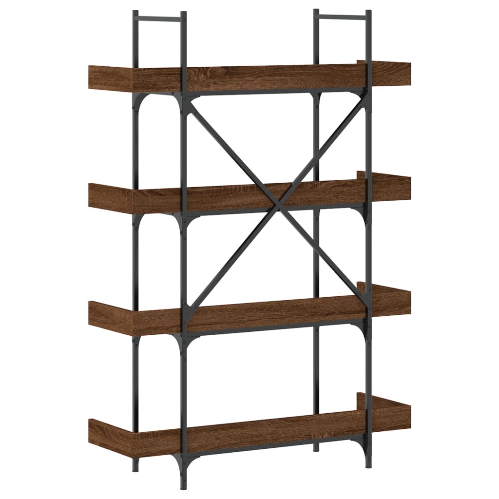 vidaXL Bibliotecă cu 4 niveluri, stejar maro, 100x33x145,5 cm, lemn vidaXL Bibliotecă cu 4 niveluri, stejar maro, 100x33x145,5 cm, lemn