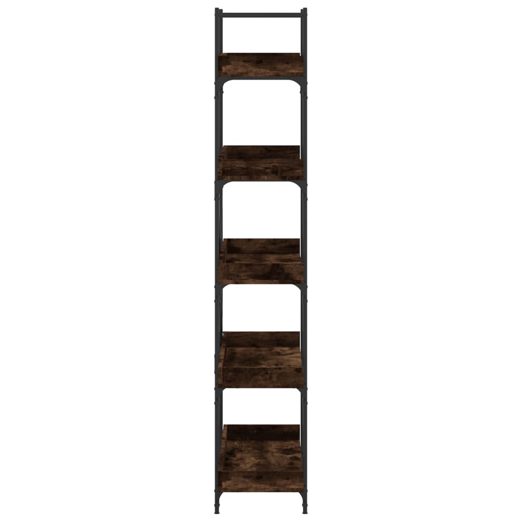 vidaXL Bibliotecă cu 5 niveluri, stejar fumuriu, 100x33x180,5 cm, lemn