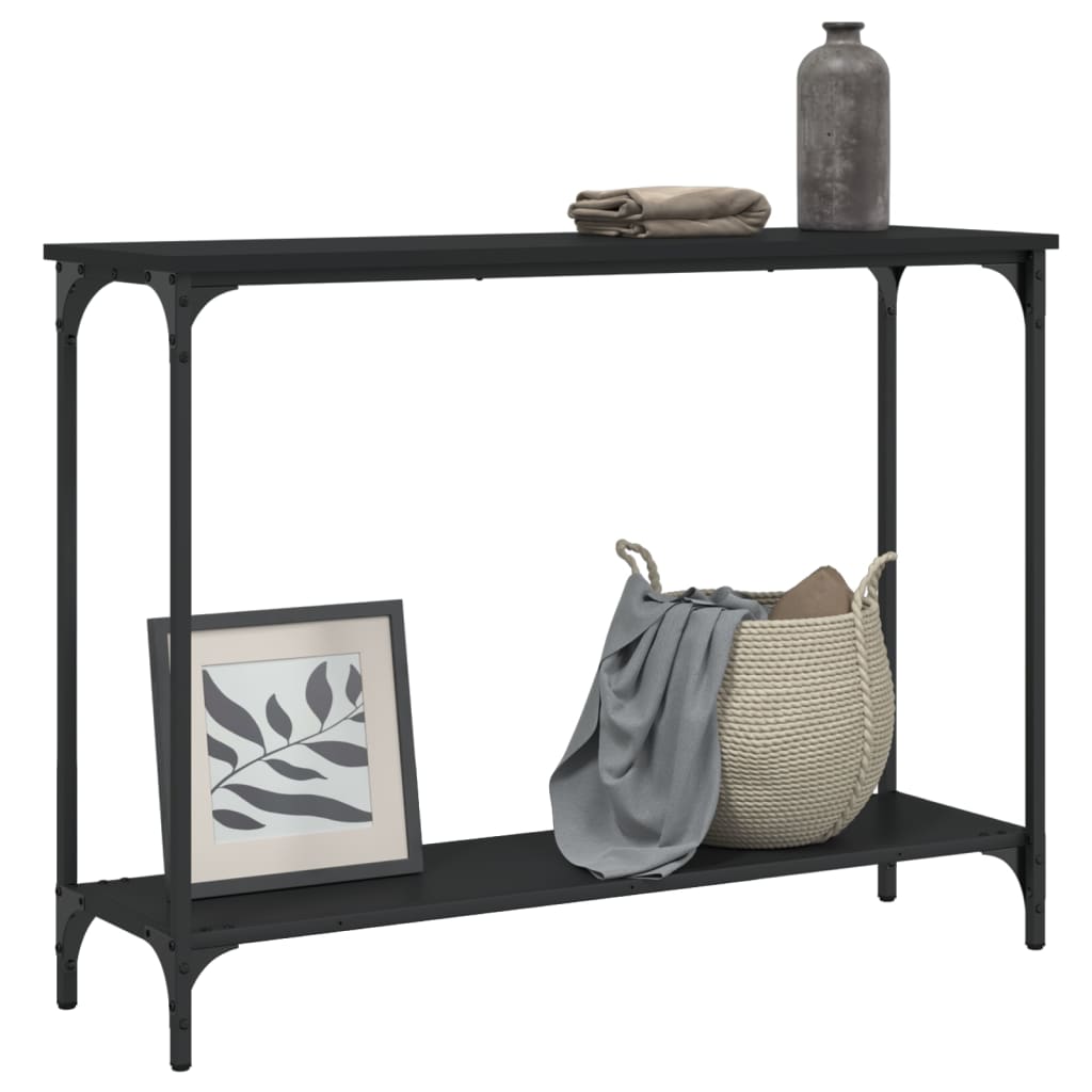 vidaXL Măsuță consolă, negru, 101x30,5x75 cm, lemn compozit vidaXL Măsuță consolă, negru, 101x30,5x75 cm, lemn compozit