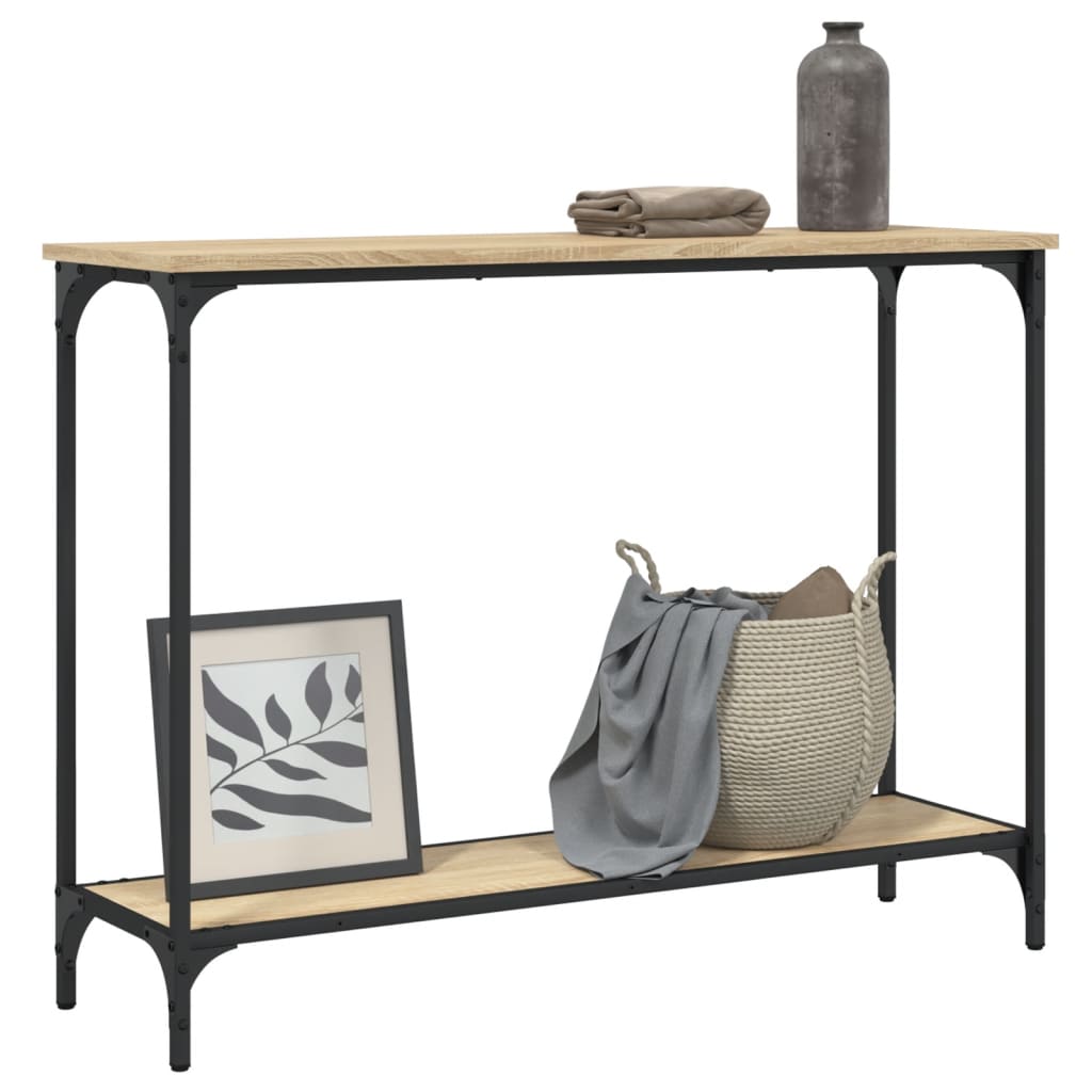 vidaXL Măsuță consolă, stejar sonoma, 101x30,5x75 cm, lemn prelucrat vidaXL Măsuță consolă, stejar sonoma, 101x30,5x75 cm, lemn prelucrat
