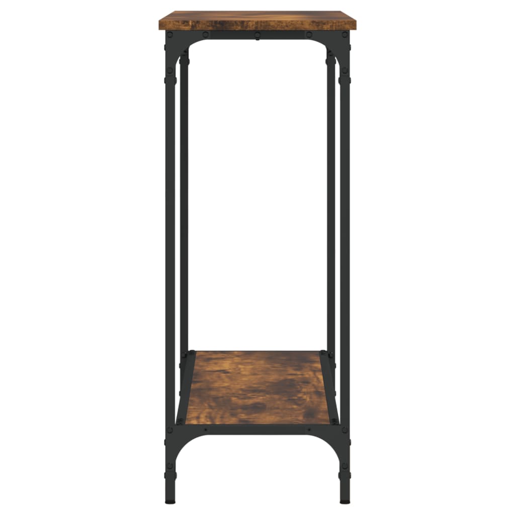 vidaXL Măsuță consolă, stejar fumuriu, 101x30,5x75 cm, lemn prelucrat vidaXL Măsuță consolă, stejar fumuriu, 101x30,5x75 cm, lemn prelucrat