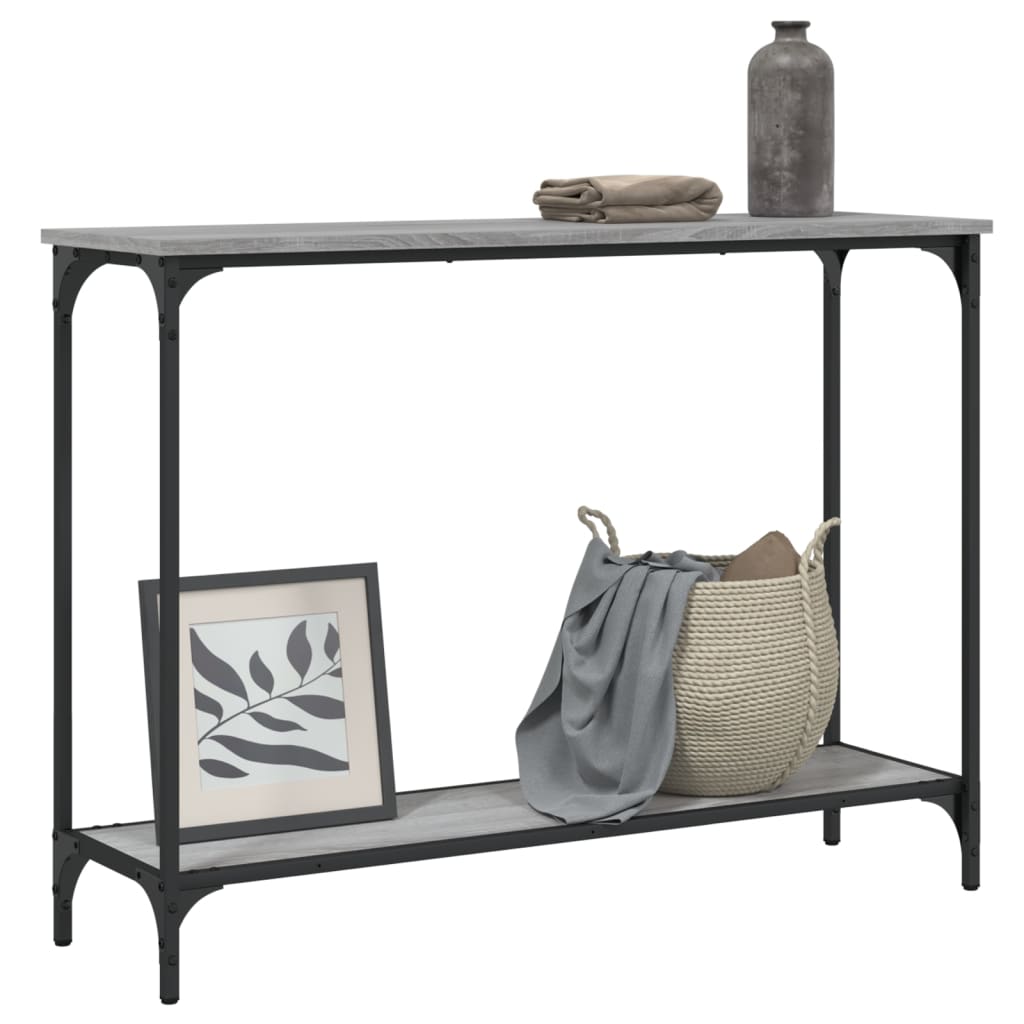 vidaXL Măsuță consolă, gri sonoma, 101x30,5x75 cm, lemn prelucrat vidaXL Măsuță consolă, gri sonoma, 101x30,5x75 cm, lemn prelucrat